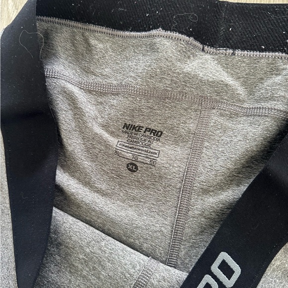 Nike Pro Athletic Shorts in Gray and Black - Picture 2 of 2